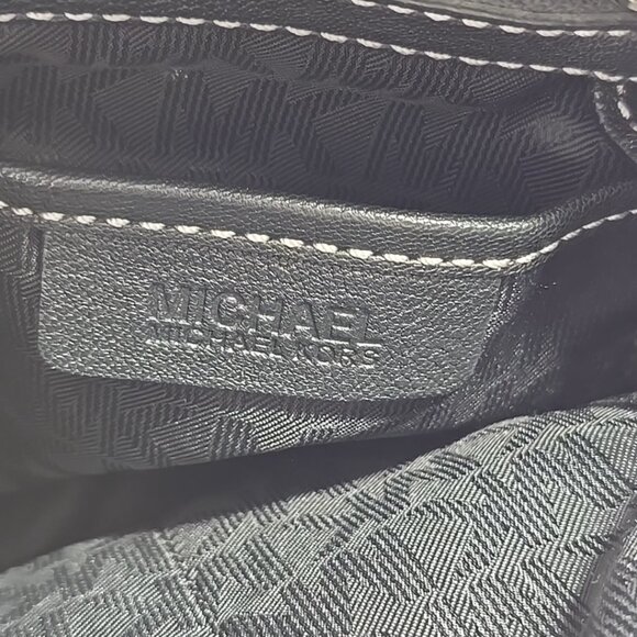 MICHAEL MICHAEL KORS ABBY MEDIUM BLACK LEATHER SATCHEL BAG CROSSBODY STRAP *VGC* - Picture 9 of 16